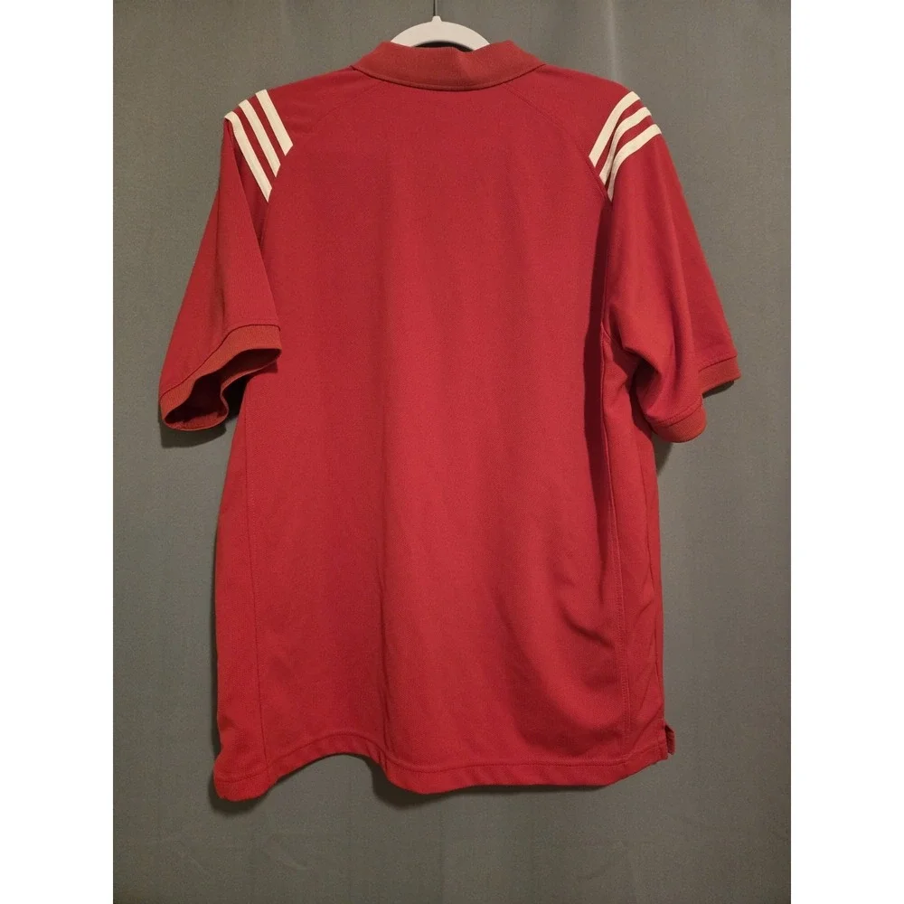 Adidas Los Angeles Angels Men's Red Short‎ Sleeve Polo Shirt Size Medium